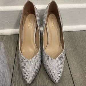 Silver Rhinestone Heels